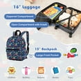 thumbnail image 6 of Costway 5 PCS Kids Luggage Set with Backpack Neck Pillow Luggage Tag Lunch Bag Wheels Dark Blue, 6 of 10