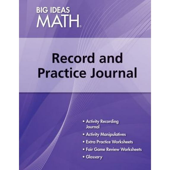 Pre-Owned BIG IDEAS MATH Algebra 1: Common Core Record & Practice Journal (Paperback) 1608404641 9781608404643