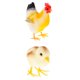 thumbnail image 1 of 2pcs Decorativos Animales Artificiales De Pollo Falso Decoración Del Jardín para hogar, 1 of 9