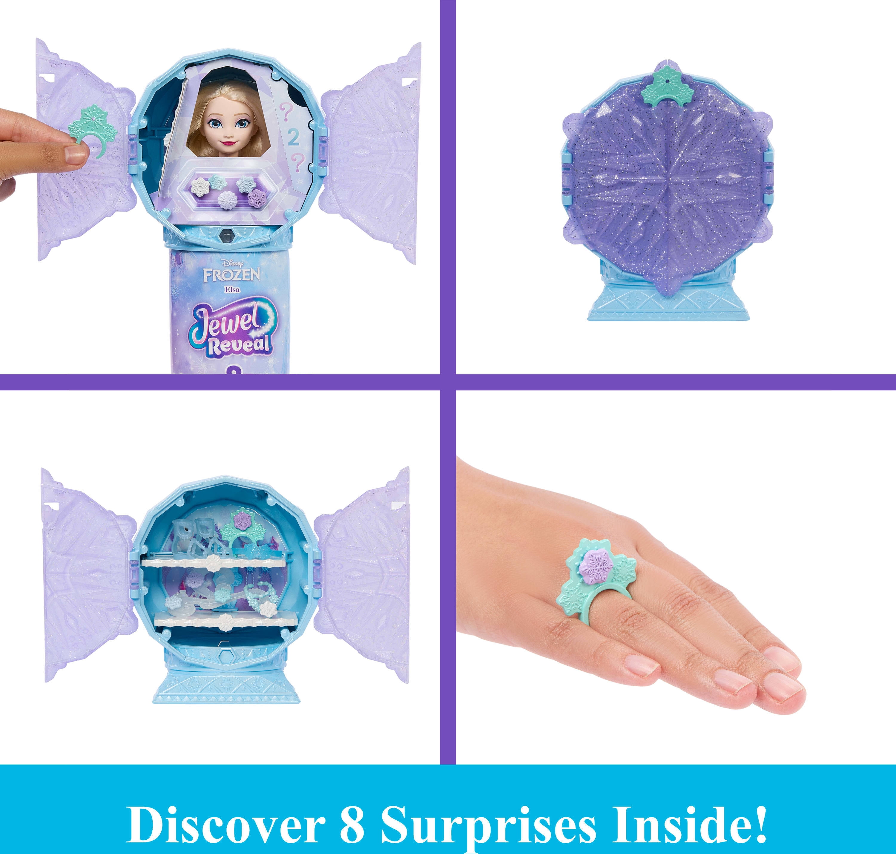 Disney Frozen Jewel Reveal Elsa Fashion Doll with 8 Surprises Including Gem Box & Accessories