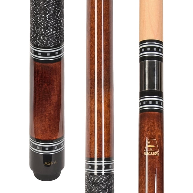 ASKA L9 Brown Stained Maple Pool Cue - 58" | Irish Linen Wrap | 5/16x18 Joint