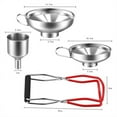 thumbnail image 2 of Funnel Stainless Steel Set, Kitchen Jam Funnel, Filling Funnel Preserving Funnel wik8871, 2 of 6
