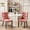 Pink/White 24 Inch Table, variant on Kitchen Table and Chairs for 2, 24" Dining Table Set for 2 with Velvet Upholstered Chairs, 3 Piece Round Kitchen Table Set, Dining Room Table Set for Small Space, Apartment