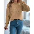 thumbnail image 6 of Sweaters for Women Fall Fashion 2025 Trendy Long Sleeve Pullover Lantern Knit Sweater Tops Khaki L, 6 of 8