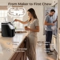 thumbnail image 3 of Goosiay Nugget Ice Maker Countertop, 33lbs Per Day Portable Ice Machine with Soft Chewable Pellet Ice, Stainless Steel, Black, 3 of 10