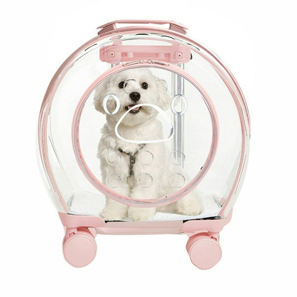 Estuche rígido perfecl para carrito de mascotas Tote Perros Rosado