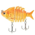 thumbnail image 3 of 6.3cm Plastic Artificial Lure Fishing Bait Multi-section Sinking Wobbler Hooks Tackle(JM045-4), 3 of 8