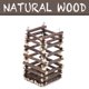 thumbnail image 3 of Hanging Apple Wood Rabbit Hay Feeder - Guinea Pig Grass Holder with 2 Hooks Biting Resistant Small Animals Chew Toy, Feeding Hay Manager Shelf （Add white bead style）, 3 of 5