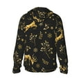 thumbnail image 3 of Uemuo Christmas Gold Deers1 Pattern Women's Full Zip UPF 50+ Sun Protection Hoodie Jacket Long Sleeve Sun Shirt Hiking Outdoor Performance with Pockets-Large, 3 of 9