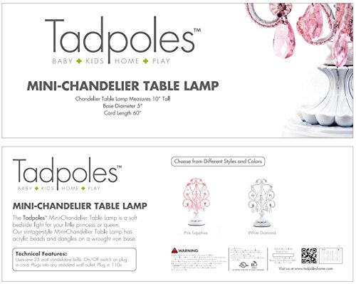 Tadpoles Chandelier Mini Table Lamp, Pink - image 5 of 5