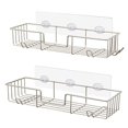 thumbnail image 2 of Organizador combinado de almacenamiento con ventosa para ducha y baño, ventosa sin daños, cesta de alambre inoxidable para accesorios de cocina y baño, paquete de 2, 2 of 5