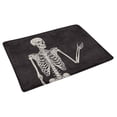 thumbnail image 2 of MKHERT Hipster Human Skeleton Posing Over Black Background Doormat Rug Home Decor Floor Mat Bath Mat 30x18 inch, 2 of 3