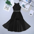 thumbnail image 3 of JanJean Girls Floral Lace Dress Romper Rhinestone Sleeveless Dresses Birthday Wedding Ball Gown Black 6, 3 of 7