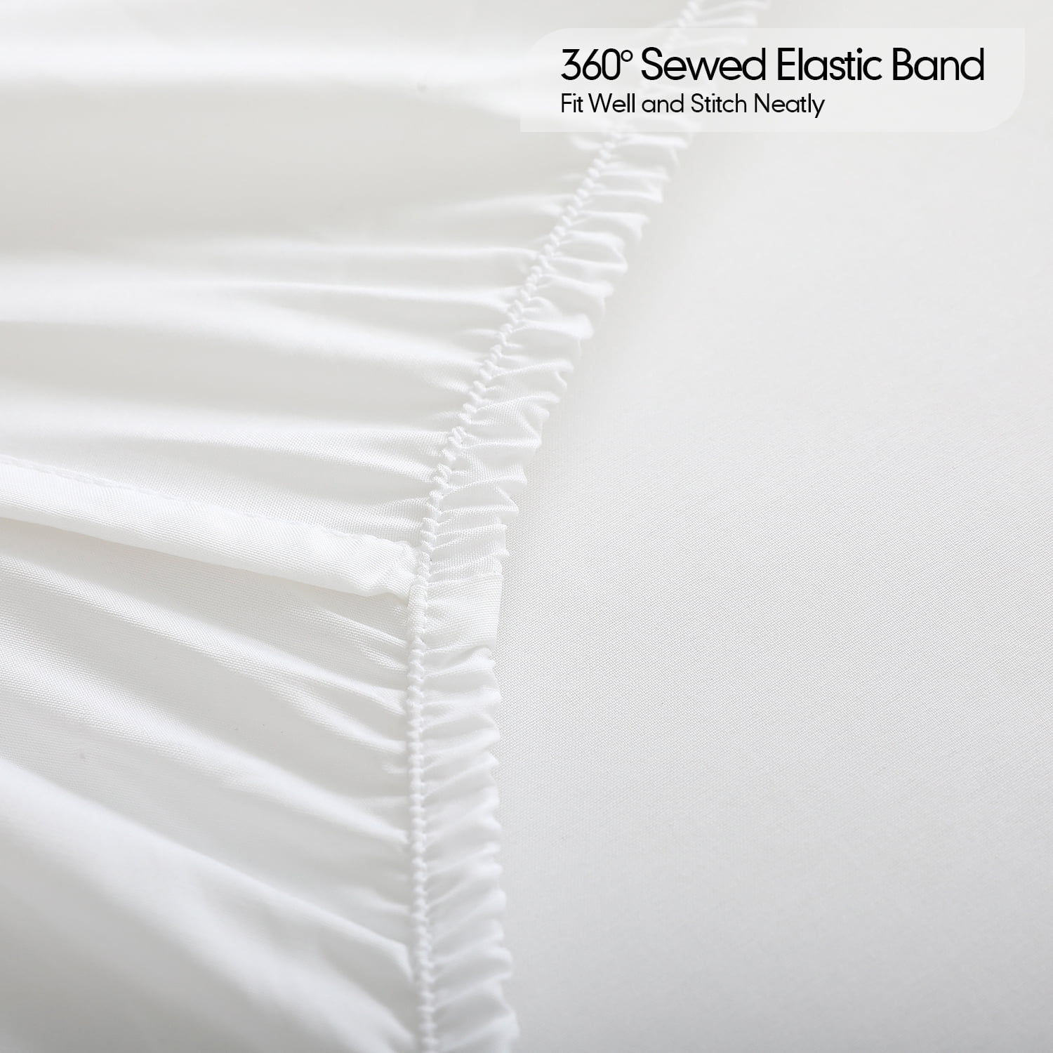 JOHNPEY Full Cooling Bamboo Sheet Set,Silky Soft Bed Sheets for Full Size Bed，Hotel Bedding Sheets & Pillowcases, Flat Sheet + Fitted Sheet + 2 Pillowcase,White