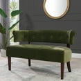 thumbnail image 5 of Jennifer Taylor Home Jared Roll Arm Tufted Bench Settee, Olive Green Velvet, 5 of 7