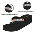 thumbnail image 3 of LSYTQRW Flip Flops Sandals for Women Bling Rhinestones Jewel High Heel Arch Support Comfortable Soft Cushion Wedge Slip-on Casual Platform Summer Thong Sandals，Pure Black，Sizes 11, 3 of 5