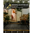 thumbnail image 5 of SIXHOME Outdoor Rug with LED Strip Light 9'x12' Waterproof Reversible Patio Rug Modern Lightweight Plastic Straw Indoor Outdoor Rug for RV Camping Deck Balcony Porch Boho Patio Decor Black and Wite, 5 of 5