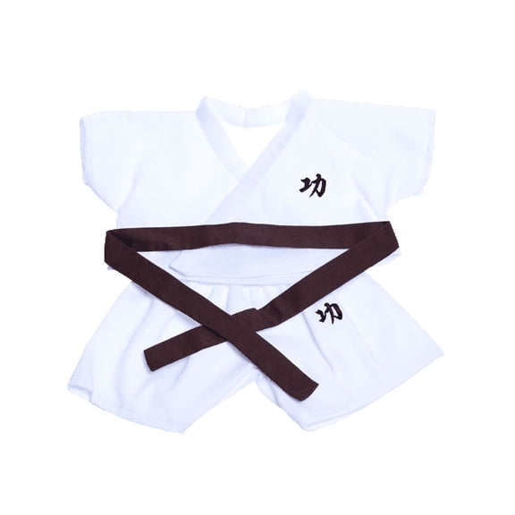 Karate Outfit with 5 Color Belts for 14–18 Inch Plush Toys, Martial Arts Dress Up Set
