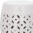 thumbnail image 2 of Safavieh Lattice Coin Ceramic Garden Stool in White, 2 of 2
