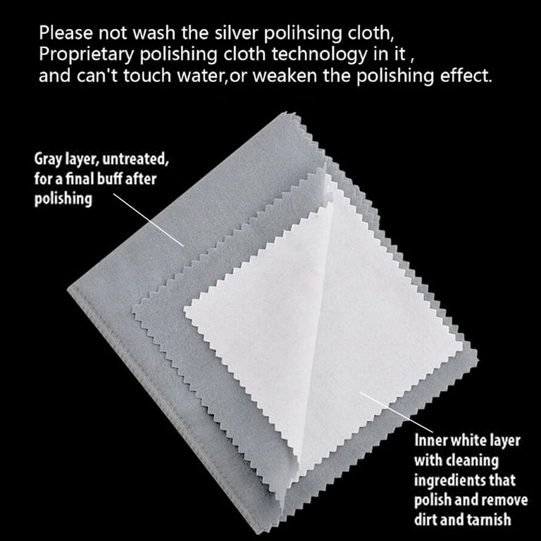 Silver Polishing Cloth Cotton Jewelry Cleaning Cloth for Silverware Coins  Jewelry Handling Reusable Wipes Cloth Jewelry