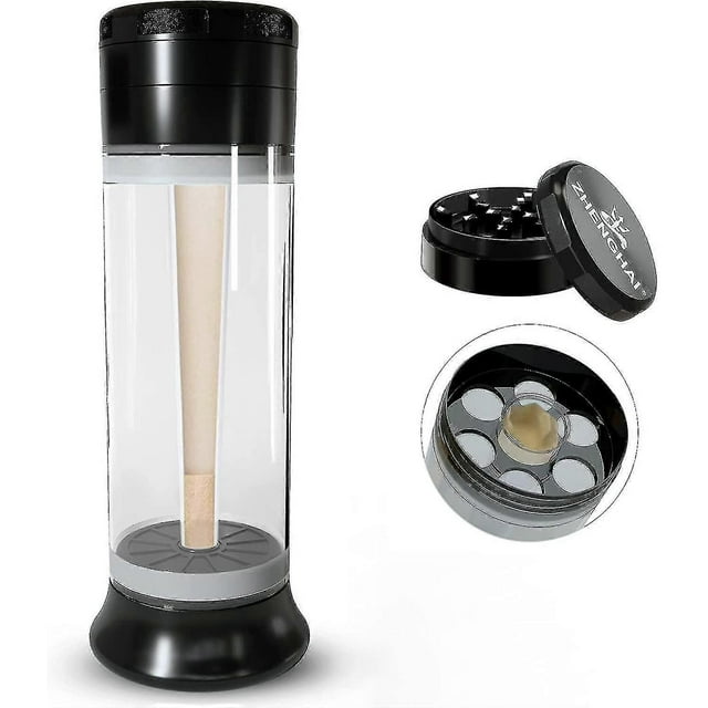 3 In 1 Spice Grinder, All In One Loader Blunt Roller Machine (black)