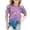 Purple, variant on YAYUBA Girl Tops Size 6 Cartoon Print Crew Neck Back To School Short Sleeve T-Shirt Comfortable Holiday Shirts Preppy Baby Girl Summer Clothes, 8-9 Years, Yellow