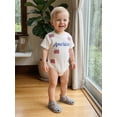 thumbnail image 6 of BemeyourBBs Newborn Baby Boy Girl 4th of July Outfit Patriot Independent Day Summer Clothes Infant Baby Bubble Romper Letter Star Flag Embroidery Short Sleeve Bodysuits Jumpsuits, 6 of 9