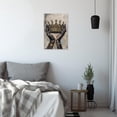 thumbnail image 3 of ZHONGYUTONG Crown Canvas Wall Art King Queen Pictures Golden and Black Painting African American Poster for Bedroom Decor Framed (12.00" x 18.00"), 3 of 5