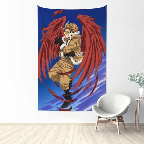 My Hero Academia Hawks Tapestry Wall Hanging Home Decoration Wall Blanket Dormitory Living Room Bedroom Backdrop Poster( 60x40inch)