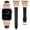 Black/Rose Gold, variant on Compatible with Apple Watch Bands Women 38/40/41/42mm Dressy Slim Leather Strap with Celtic Knot Interlock Buckle Bracelet for iWatch Series 11 10 9 8 7 6 5 4 SE 3 2 1, Starlight/Rose Gold