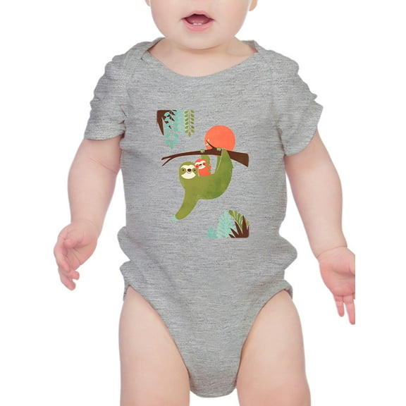 Image Conscious Momma Sloth And Baby Bodysuit Infant -Jay Fleck Designs, Unisex Regular Fit
