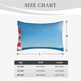 thumbnail image 4 of Daiia Red And White Lighthouse Bedding Waterproof Pillow Protector Zippered Queen – Bed Bug Proof Pillow Encasement-14"x20", 4 of 6