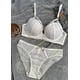 thumbnail image 1 of Ropa interior push-up de pecho pequeño para mujer, conjunto de sujetador sexy de encaje anticaída con colector de pecho, sujetador superior grande que revela el pecho, 1 of 6