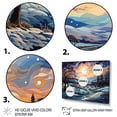 thumbnail image 3 of Designart "Winter s Beautiful Country Charm III" Winter Landscape Metal Wall Art Set, 3 of 5