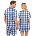 thumbnail image 5 of Dwelliawo Couple Pajamas Matching Sets Mens Pajama Sets With Pockets Button Down Loungewear for Men White 2xL, 5 of 5