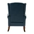 thumbnail image 5 of MOJAY Mid-Century Modern PU Leather Accent Chair, Living Room Wingback Armchair with Rolled Arms, DarkBlue, 5 of 11