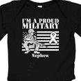thumbnail image 4 of Inktastic Proud Military Nephew Red Friday Boys Long Sleeve Baby Bodysuit, 4 of 5