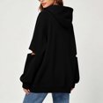 thumbnail image 4 of Tbopshirt Hoodies for Women Loose Casual Hoodie Long Sleeve Panel Splicing Pullover Sweatshirt for Daily Leisure & Street Style, 4 of 6