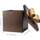thumbnail image 5 of Caja de regalo con forma de lazo plegable, color marrón, 25 x 25 x 25 cm, tamaño grande, 5 of 8