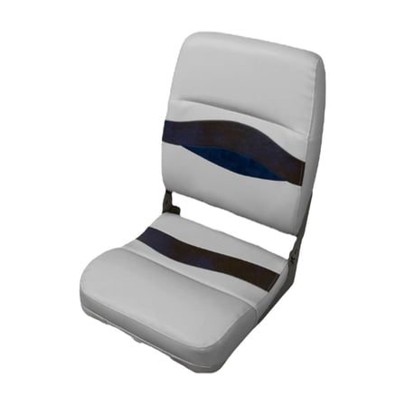 Horizon Manufacturing Elite Series Pontoon Fold Down Boat Seat 3208-ABDK Grey/Navy/Blue