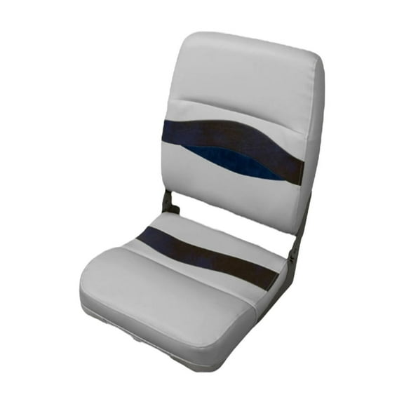 Horizon Manufacturing Elite Series Pontoon Fold Down Boat Seat 3208-ABDK Grey/Navy/Blue