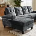 thumbnail image 3 of Soscana 105" Sectional Sofa U Shaped Couch with Double Chaise, Modern Chenille Sofa Oversized 4 Seater Couch for Living Room, Apartment, Office, Studio, 3 of 10