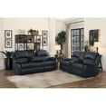 thumbnail image 2 of Pemberly Row Double Glider Reclining Love Seat with Console in Black, 2 of 8