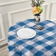 thumbnail image 5 of Coolnut Checkered Round Tablecloth Polyester Circular Table Cloth Water Resistant Spill Proof Large Colorful Vintage Table Cover for Dining Kitchen Party, 60", 5 of 7