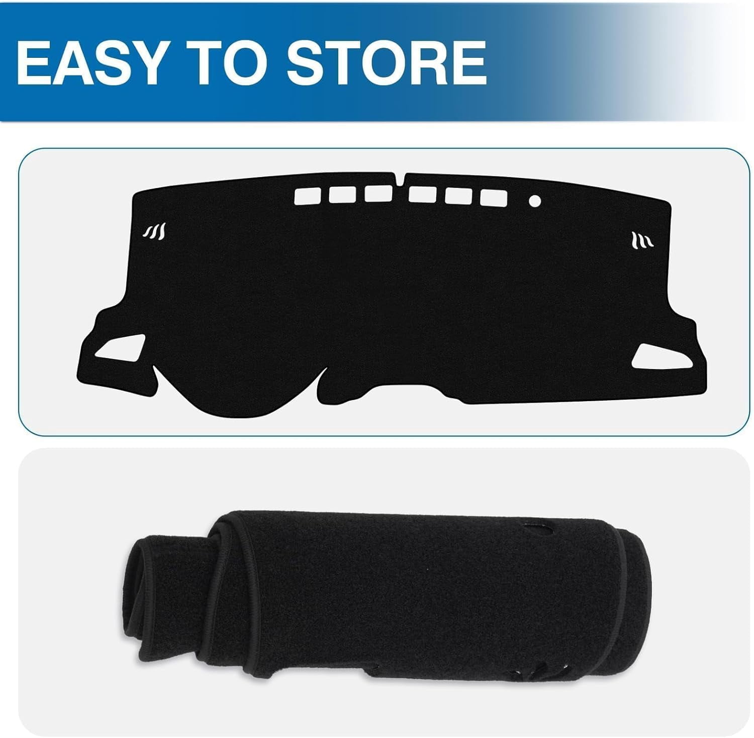 Canvcle Car Dash Cover for 2019-2025 Toyota Corolla Sedan(L LE SE XLE XSE), Hatchback(SE XSE) Left Hand Driving Non-Slip Polyester Interior Accessories for Corolla No Glare Black