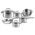 thumbnail image 1 of T-fal Stainless Steel 10-piece Cookware Set, Induction and oven safe, 1 of 9