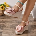 thumbnail image 6 of Eltusu Women Espadrilles Wedge Sandals, Adjustable Fashion No Slip Open Toe Platform Shoes 37 Size 6, 6 of 9