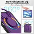 thumbnail image 6 of Decase for iPad Air 11-inch M3 (2025) / M2 (2024) Case,Rugged Shockproof Tablet Cover w/ 360° Rotating Hand Strap Foldable Hidden Stand,for iPad Air 11 Inch M3 2025/M2 2024 (Air 7th/6th Gen),Purple, 6 of 9