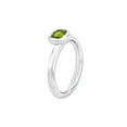 thumbnail image 2 of Solitaire Cushion Cut Peridot Ring 1/2 Carat (Ctw) in Sterling Silver for Women, 2 of 2