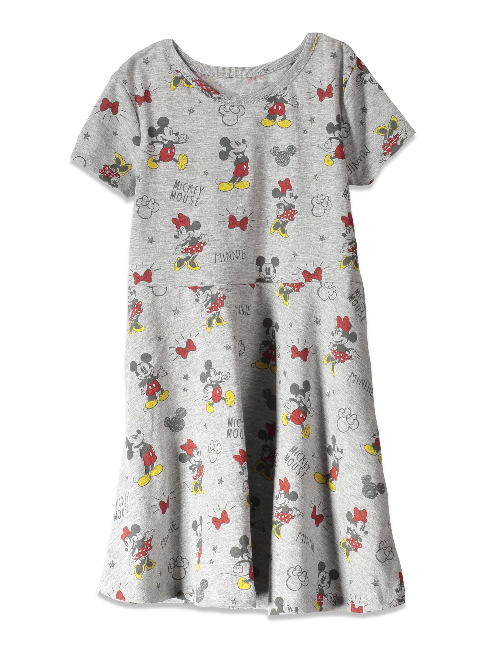 Disney Mickey Mouse Minnie Mouse Toddler Girls 2 Pack Dresses Infant to Little Kid